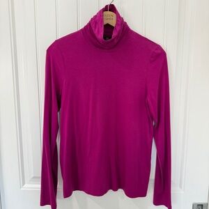 Eileen Fisher Magenta Turtleneck Top